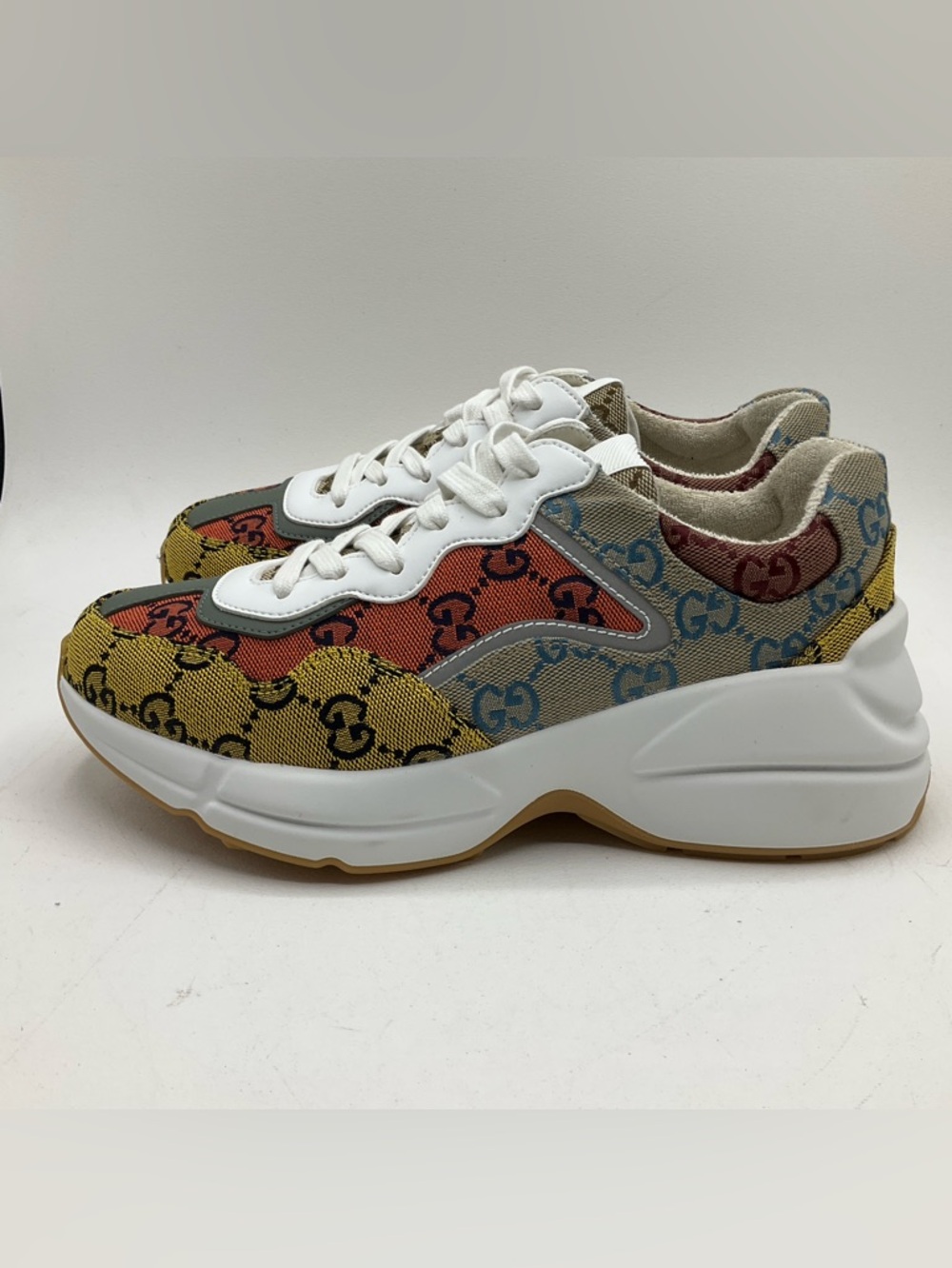 Gucci Rhyton GG Monogram Canvas Sneaker Shoes Size 36+ (US 6.5) - Picture 5 of 16